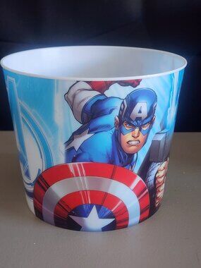 Marvel Avengers Captain America & Thor Popcorn Bucket / Storage Tub 130oz